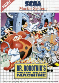 Dr Robotnik's Mean Bean Machine PAL Sega Master System PAL box art